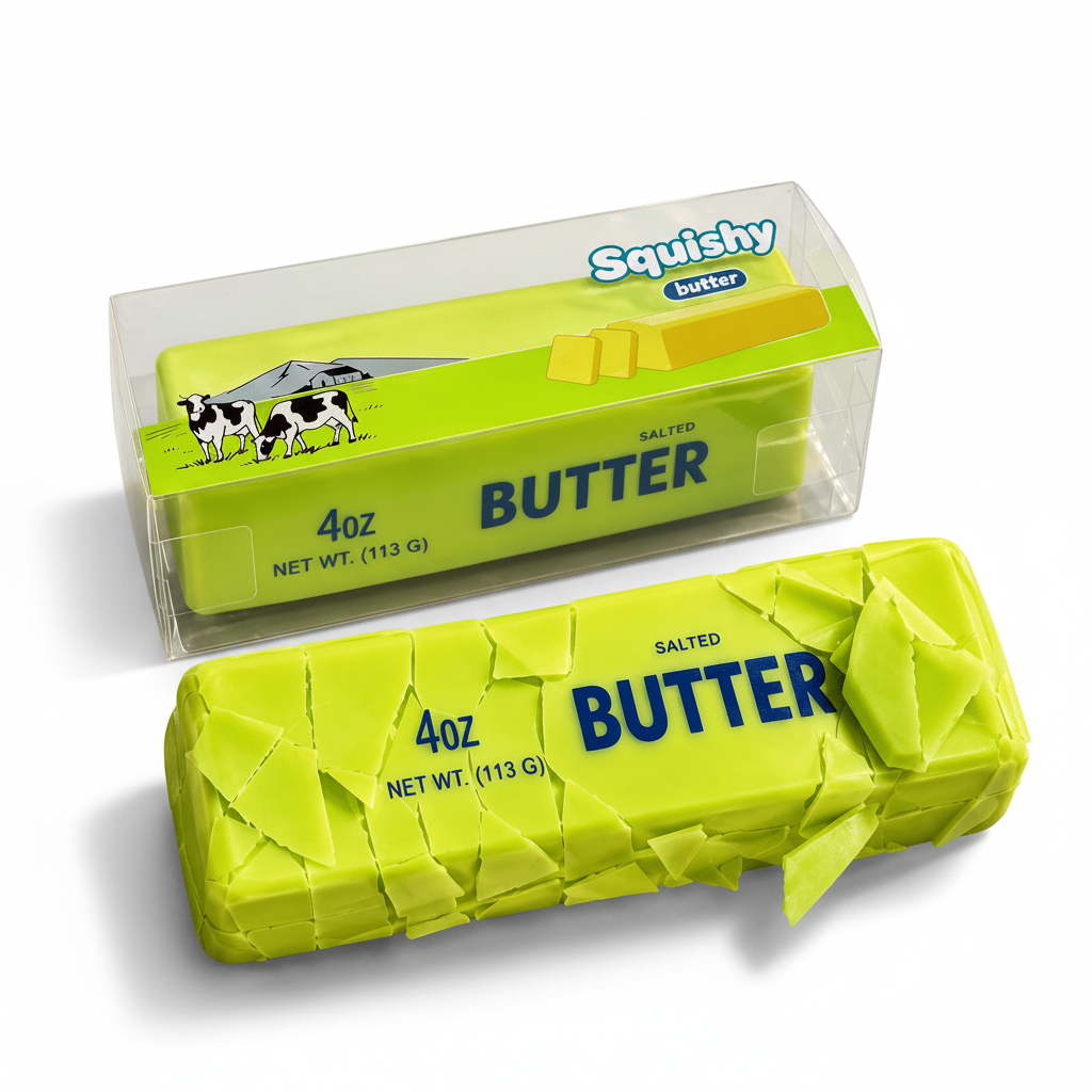 11-Piece Cute Butter Bar Squishy Squeeze Toys