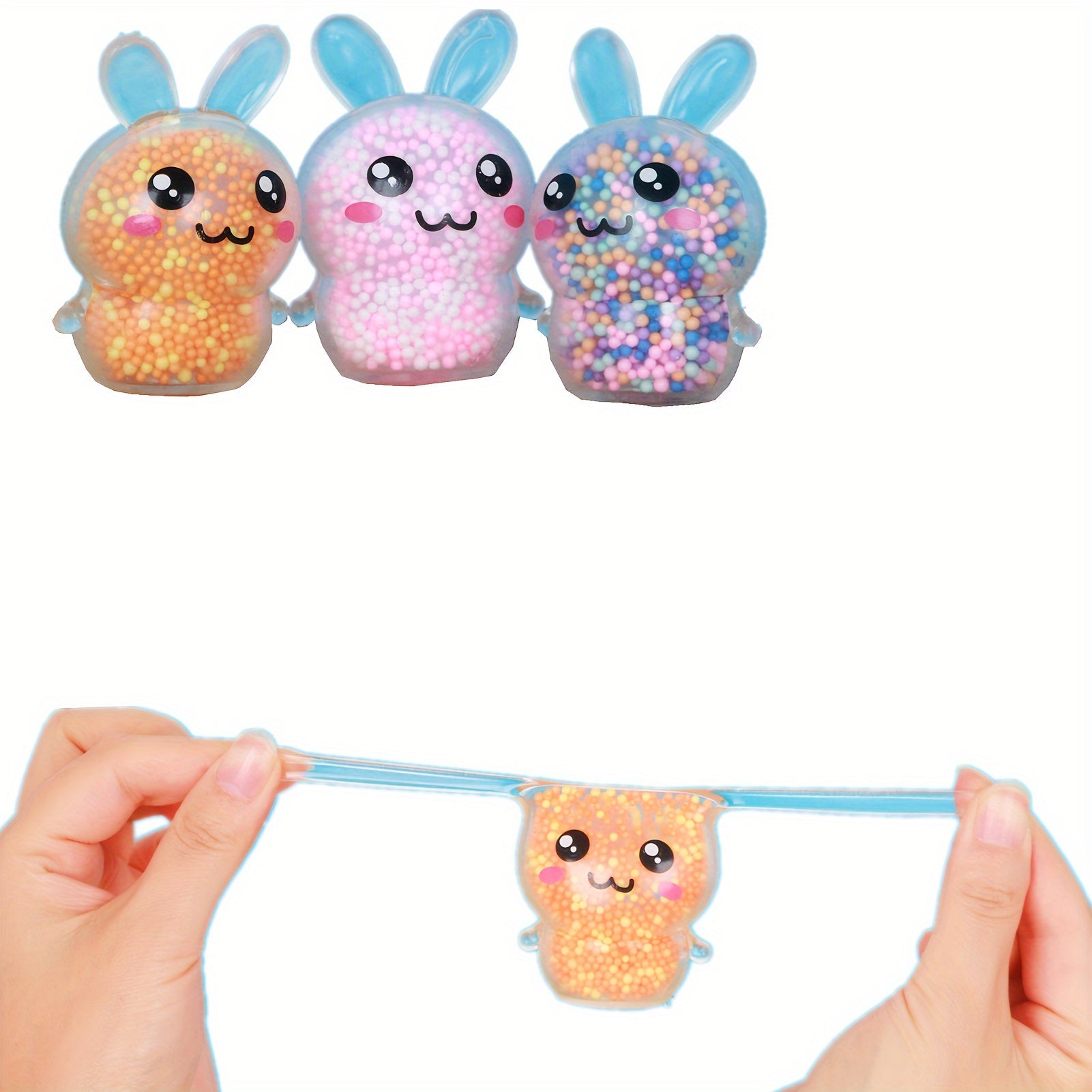 NNETM 6pcs Squishy Bunny Stress Balls for Kids & Adults